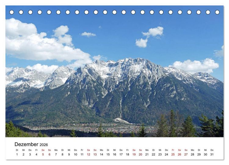 Produktbild: Wundersch&ouml;ne Landschaften in den Alpen (Tischkalender 2026 DIN A5 quer), CALVENDO Monatskalender