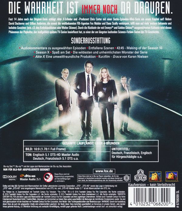 Produktbild: Akte X - Die neuen F&auml;lle - Staffel 10 [2 BRs]