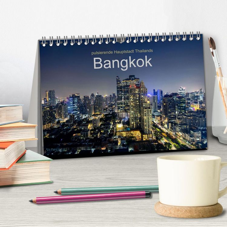 Produktbild: Bangkok - pulsierende Hauptstadt Thailands (Tischkalender 2026 DIN A5 quer), CALVENDO Monatskalender