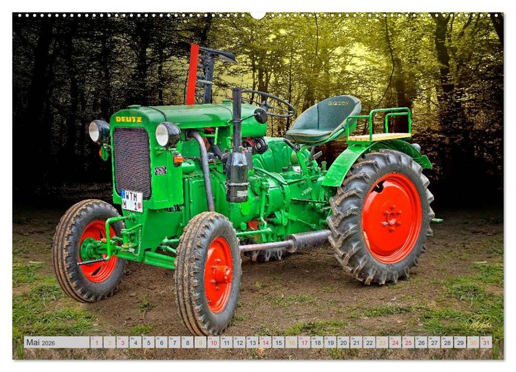Produktbild: Geliebte Oldtimer Traktoren (hochwertiger Premium Wandkalender 2026 DIN A2 quer), Kunstdruck in Hochglanz