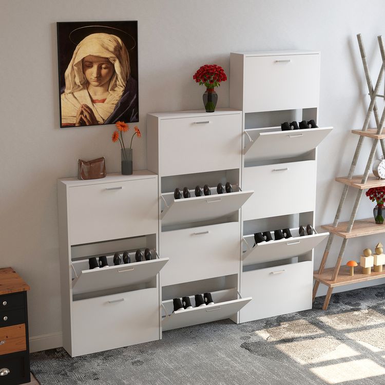 Produktbild: Holz Schuhregal Schuhschrank Schuhkipper Sulos L
