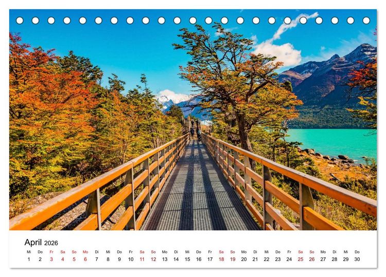 Produktbild: Patagonien, Los Glaciares Nationalpark: Perito Moreno Gletscher (Tischkalender 2026 DIN A5 quer), CALVENDO Monatskalender