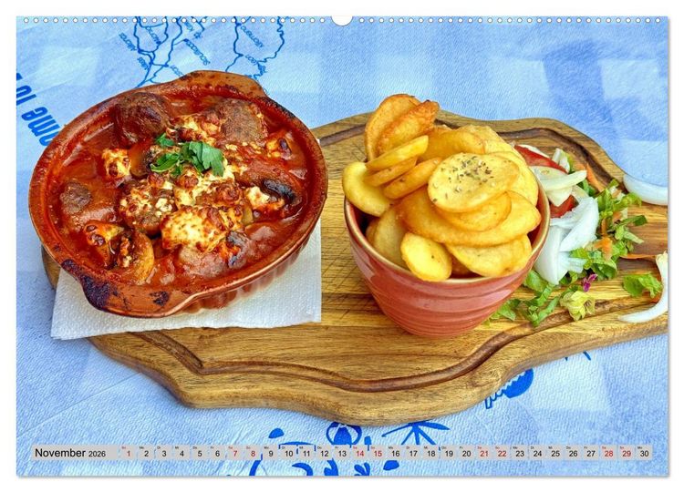 Produktbild: Griechisch Lecker (hochwertiger Premium Wandkalender 2026 DIN A2 quer), Kunstdruck in Hochglanz