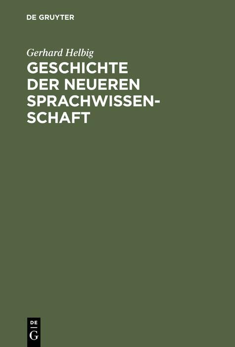 Produktbild: Geschichte der neueren Sprachwissenschaft