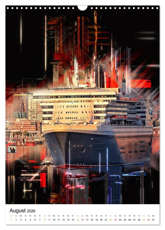Produktbild: Hamburg bunte Stadt (Wandkalender 2026 DIN A3 hoch), CALVENDO Monatskalender