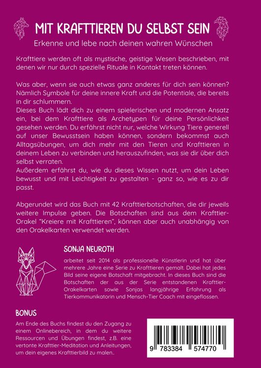 Produktbild: Krafttiere: Inspiration f&uuml;r deine Selbsterkenntnis und ein Leben nach deinen W&uuml;nschen