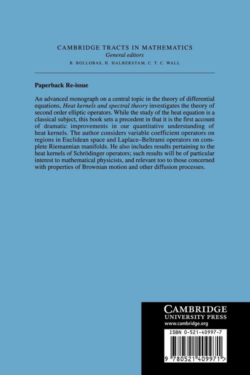 Produktbild: Heat Kernels and Spectral Theory