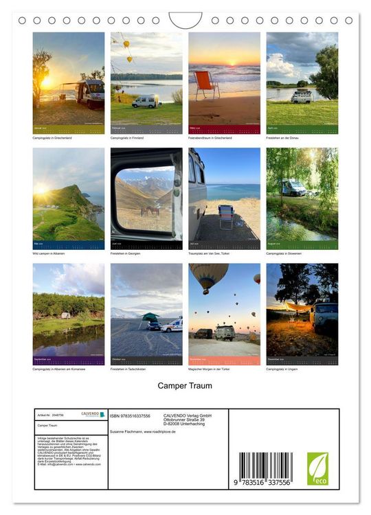 Produktbild: Camper Traum (Wandkalender 2026 DIN A4 hoch), CALVENDO Monatskalender