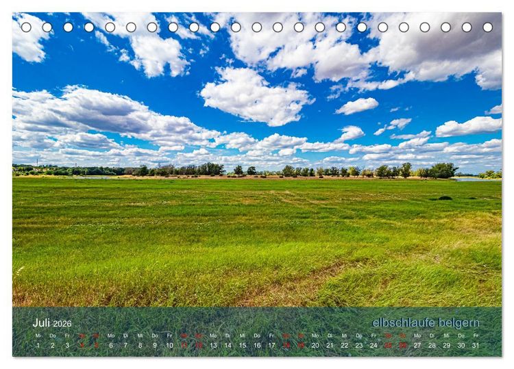 Produktbild: der elbestrom landschaft (Tischkalender 2026 DIN A5 quer), CALVENDO Monatskalender