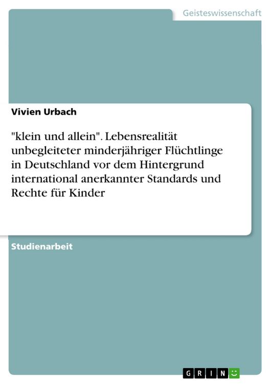 Produktbild: "klein und allein"
