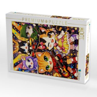 Produktbild: CALVENDO Puzzle Mia und die Miezband | 1000 Teile Lege-Gr&ouml;&szlig;e 64x48cm Foto-Puzzle f&uuml;r gl&uuml;ckliche Stunden