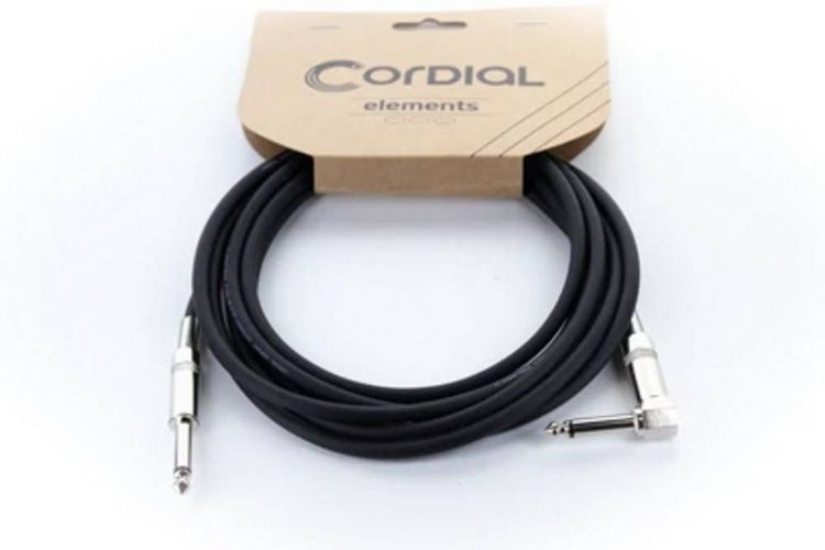 Produktbild: Cordial 14761 Klinke Instrumenten Anschlusskabel [1x Klinkenstecker 6.3 mm (mono) - 1x Klinkenstecker 6.3 mm (mono)] 3 m Schwarz Flexibel