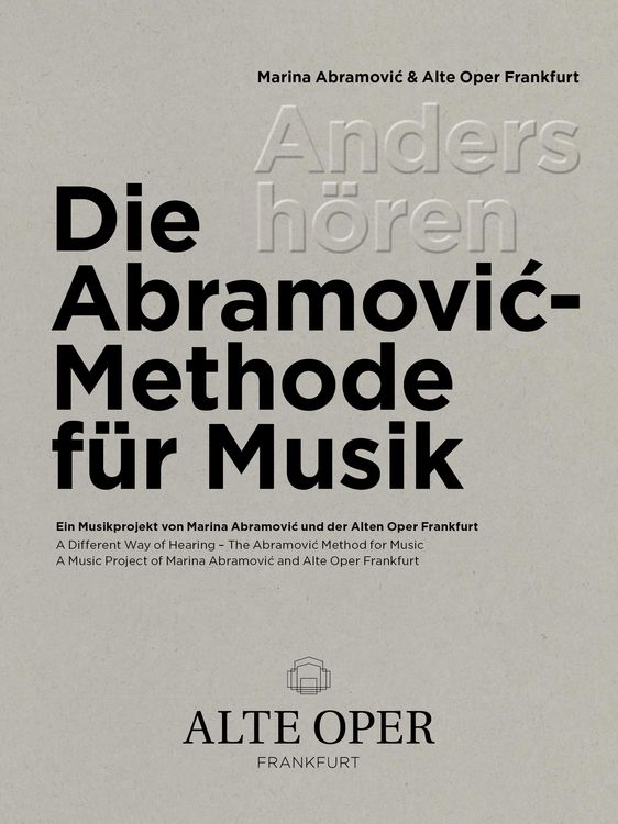 Produktbild: Anders h&ouml;ren &ndash; Die Abramovic-Methode f&uuml;r Musik