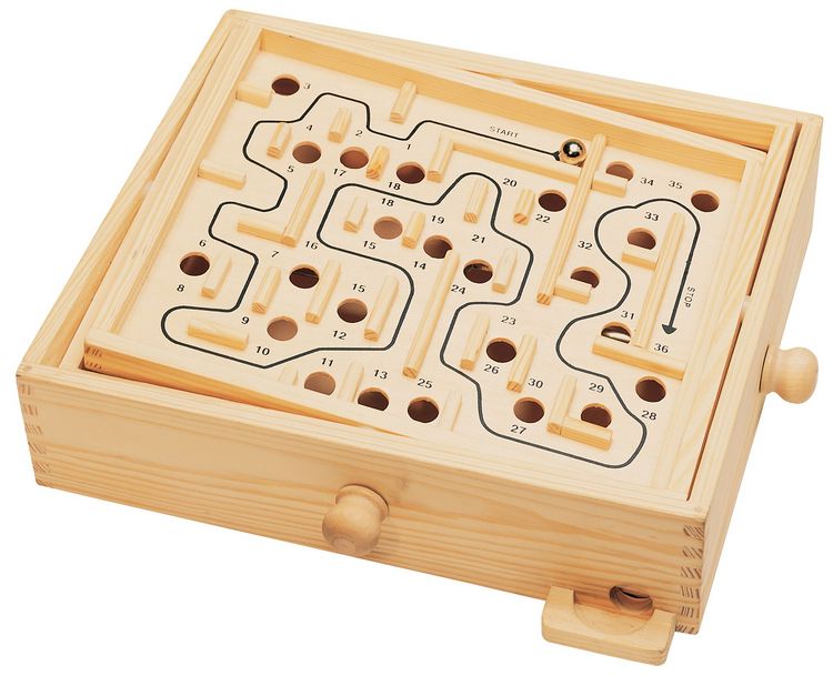 Produktbild: Classic Games Holz Labyrinth 30 x 25,5 cm