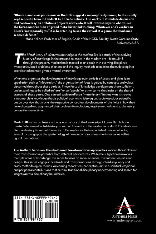 Produktbild: The Metahistory of Western Knowledge in the Modern Era