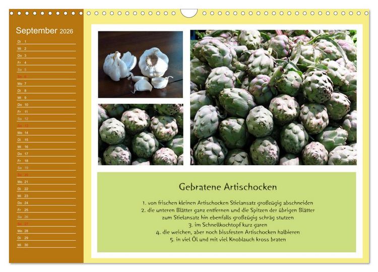 Produktbild: Meine Mallorca Rezepte (Wandkalender 2026 DIN A3 quer), CALVENDO Monatskalender