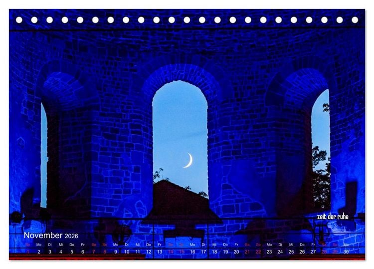 Produktbild: stiftsruine zu bad hersfeld (Tischkalender 2026 DIN A5 quer), CALVENDO Monatskalender
