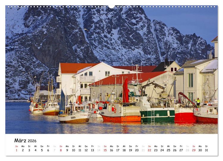 Produktbild: Die Lofoten - Magie des Lichtes (hochwertiger Premium Wandkalender 2026 DIN A2 quer), Kunstdruck in Hochglanz