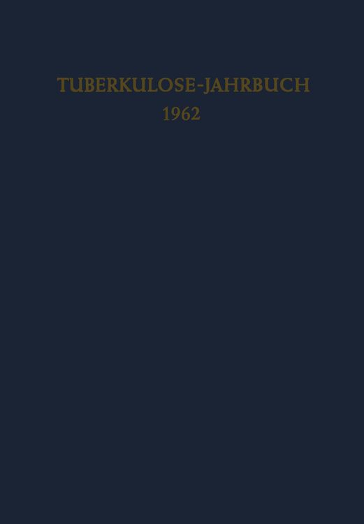 Produktbild: Tuberkulose-Jahrbuch 1962