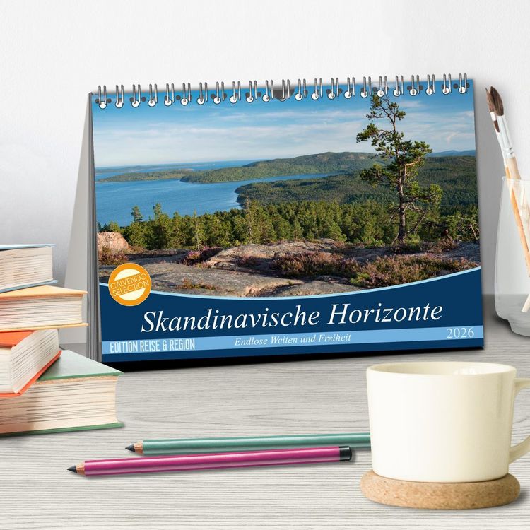Produktbild: Skandinavische Horizonte (Tischkalender 2026 DIN A5 quer), CALVENDO Monatskalender