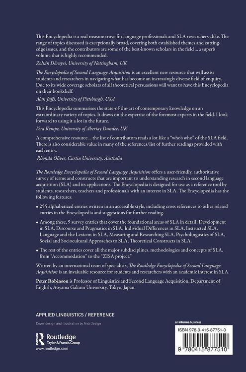 Produktbild: The Routledge Encyclopedia of Second Language Acquisition