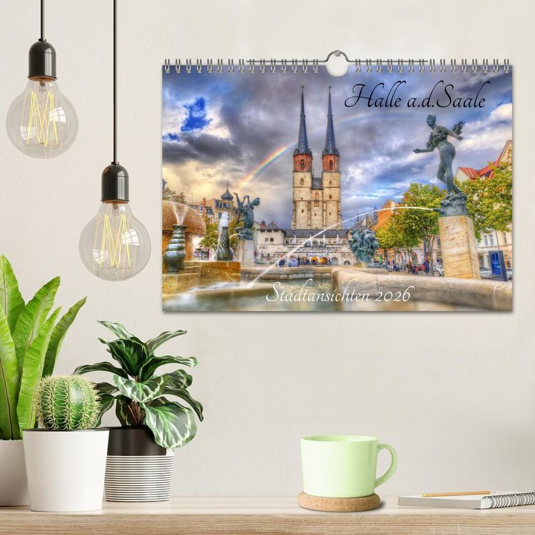 Produktbild: Halle an der Saale - Stadtansichten (Wandkalender 2026 DIN A4 quer), CALVENDO Monatskalender