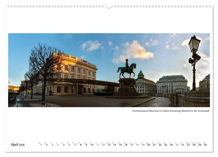 Produktbild: Wien Panoramen (hochwertiger Premium Wandkalender 2026 DIN A2 quer), Kunstdruck in Hochglanz