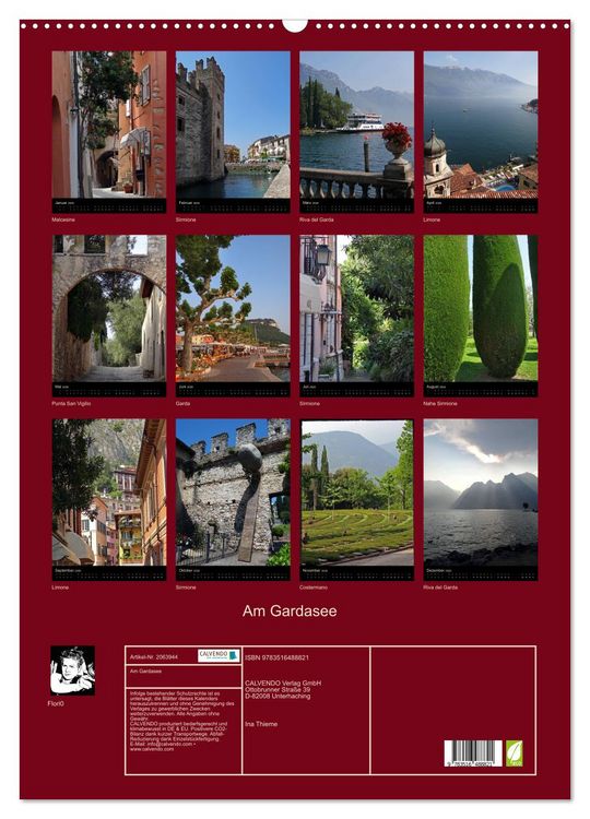 Produktbild: Am Gardasee (Wandkalender 2026 DIN A2 hoch), CALVENDO Monatskalender
