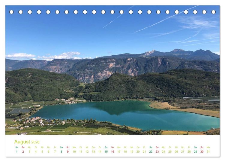 Produktbild: Der Kalterer See - Sch&ouml;nheit in S&uuml;dtirols S&uuml;den (Tischkalender 2026 DIN A5 quer), CALVENDO Monatskalender
