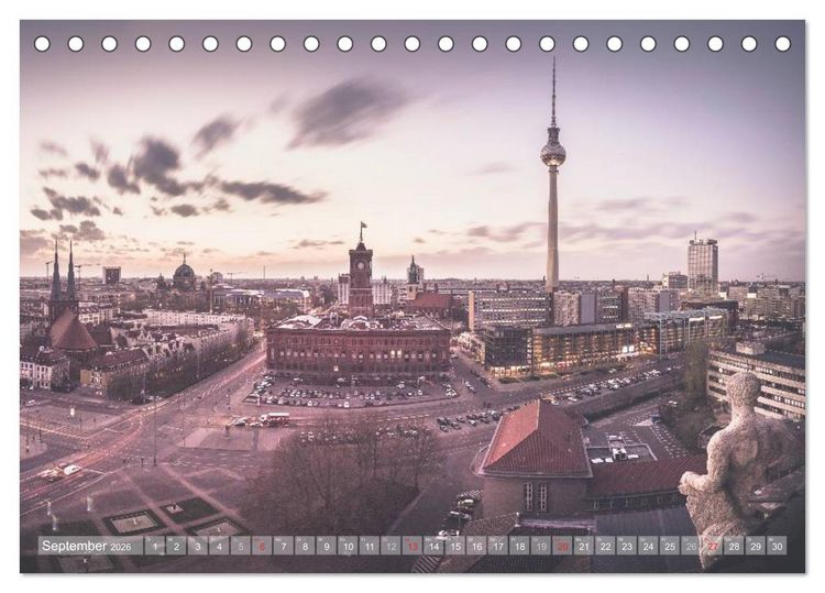 Produktbild: Berlin Citylights (Tischkalender 2026 DIN A5 quer), CALVENDO Monatskalender