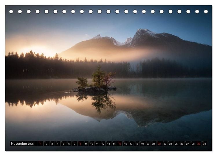Produktbild: Bayerische Landschaften (Tischkalender 2026 DIN A5 quer), CALVENDO Monatskalender