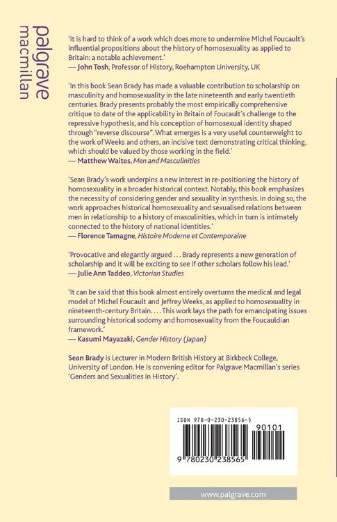 Produktbild: Masculinity and Male Homosexuality in Britain, 1861-1913