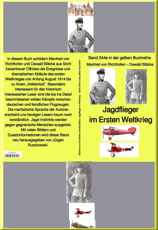 Produktbild: Jagdflieger im Ersten Weltkrieg - Band 244 in der gelben Buchreihe - bei J&uuml;rgen Ruszkowski