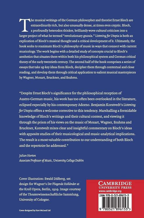 Produktbild: Listening for Utopia in Ernst Bloch's Musical Philosophy