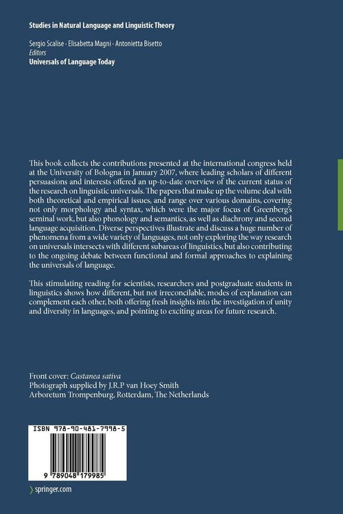 Produktbild: Universals of Language Today