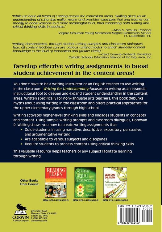 Produktbild: Writing for Understanding