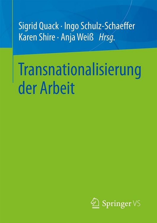 Produktbild: Transnationalisierung der Arbeit