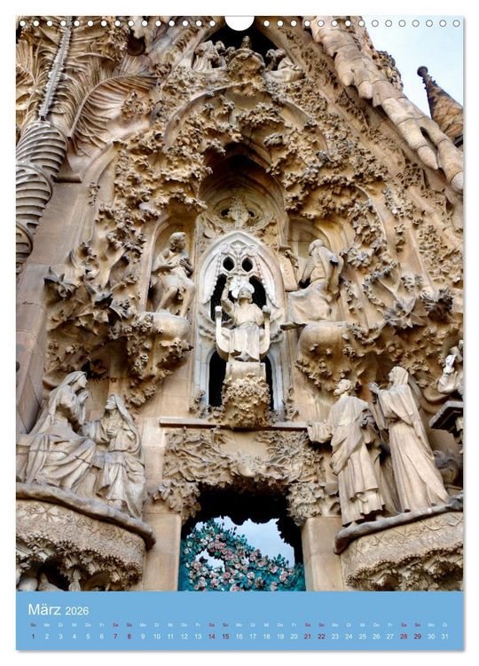 Produktbild: Sagrada Fam&iacute;lia - Gaud&iacute;s unvollendetes Meisterwerk (Wandkalender 2026 DIN A3 hoch), CALVENDO Monatskalender