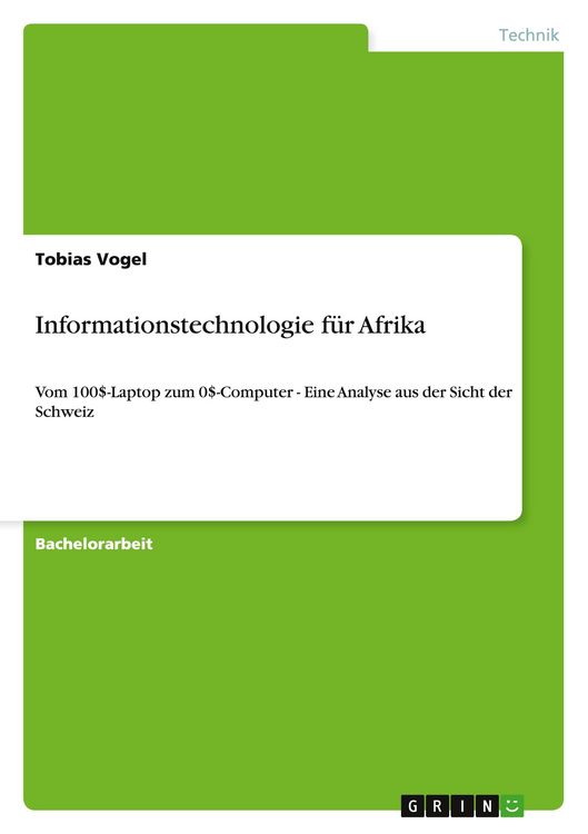 Produktbild: Informationstechnologie f&uuml;r Afrika