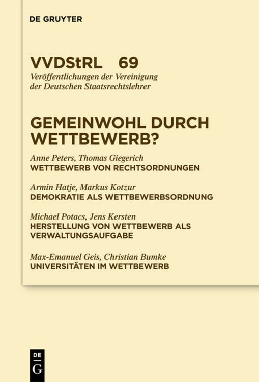 Produktbild: Gemeinwohl durch Wettbewerb?
