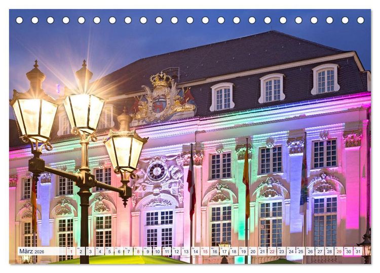 Produktbild: BONN f&uuml;r Nachtschw&auml;rmer (Tischkalender 2026 DIN A5 quer), CALVENDO Monatskalender
