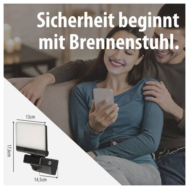 Produktbild: Brennenstuhl brennenstuhl&reg;Connect 1179050020 LED-Au&szlig;enstrahler 24W Leuchtfarben: Wei&szlig;