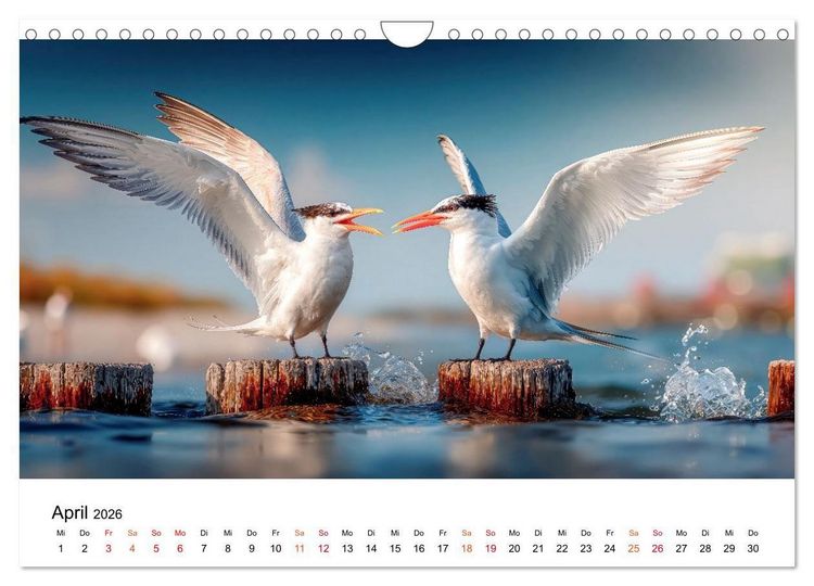 Produktbild: Seeschwalben - Meister der L&uuml;fte (Wandkalender 2026 DIN A4 quer), CALVENDO Monatskalender