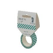 Produktbild: Creative Tape to hang Mint/transp. Querstreifen - 10mx15 mm