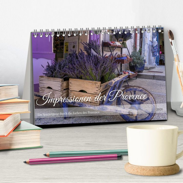 Produktbild: Impressionen der Provence (Tischkalender 2026 DIN A5 quer), CALVENDO Monatskalender