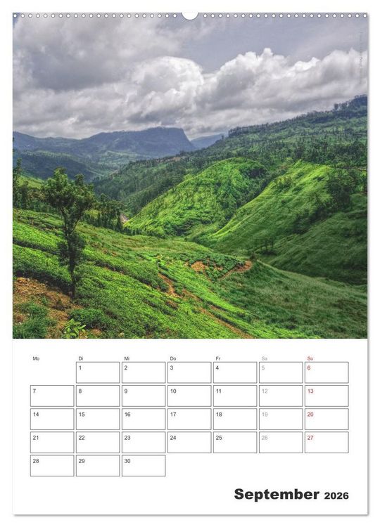 Produktbild: Sri Lanka 2026 - Exotisches Paradies - Jahresplaner (hochwertiger Premium Wandkalender 2026 DIN A2 hoch), Kunstdruck in Hochglanz