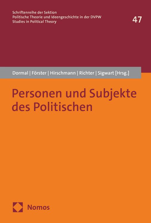 Produktbild: Personen und Subjekte des Politischen
