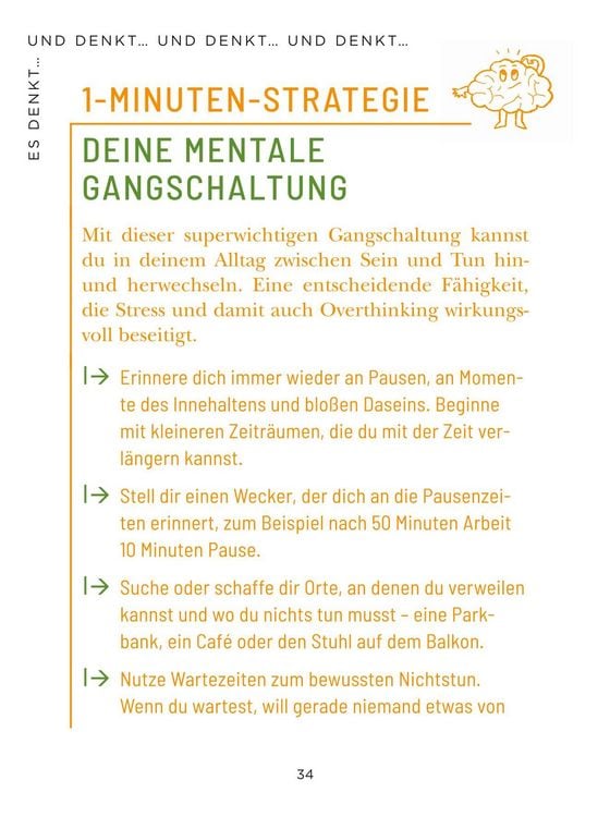 Produktbild: Die 1-Minuten-Strategie gegen Overthinking