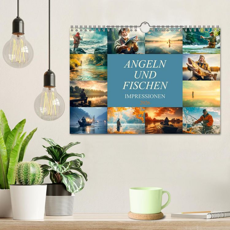 Produktbild: Angeln und Fischen Impressionen (Wandkalender 2026 DIN A4 quer), CALVENDO Monatskalender