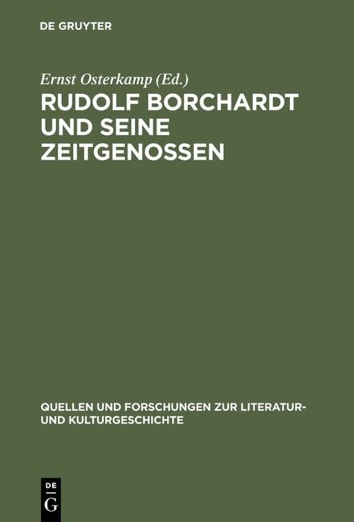 Produktbild: Rudolf Borchardt und seine Zeitgenossen